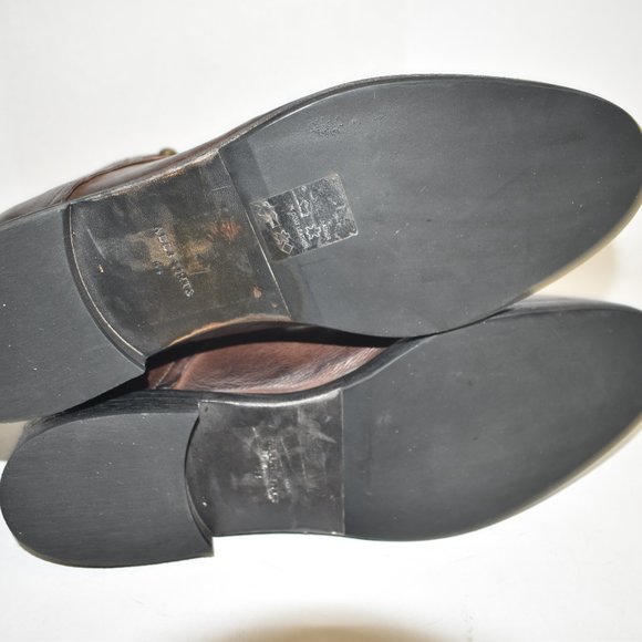 Allsaints Men's Mikkel Leather Combat Boots Brown Size 44 EU 11 US - Picture 9 of 11